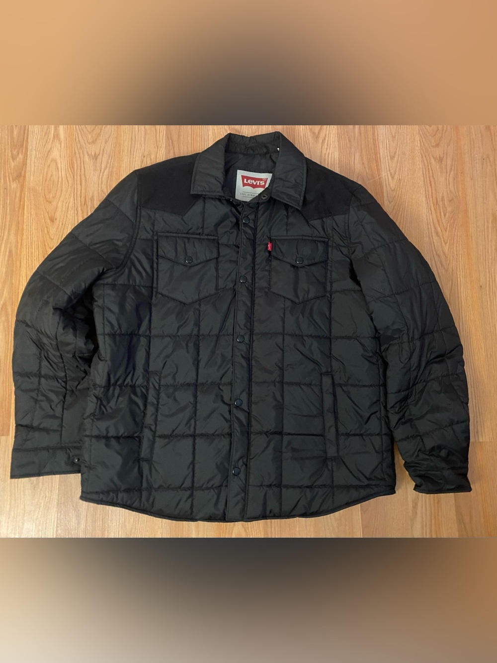 Levi's Men's Black Quilted Puffer Jacket